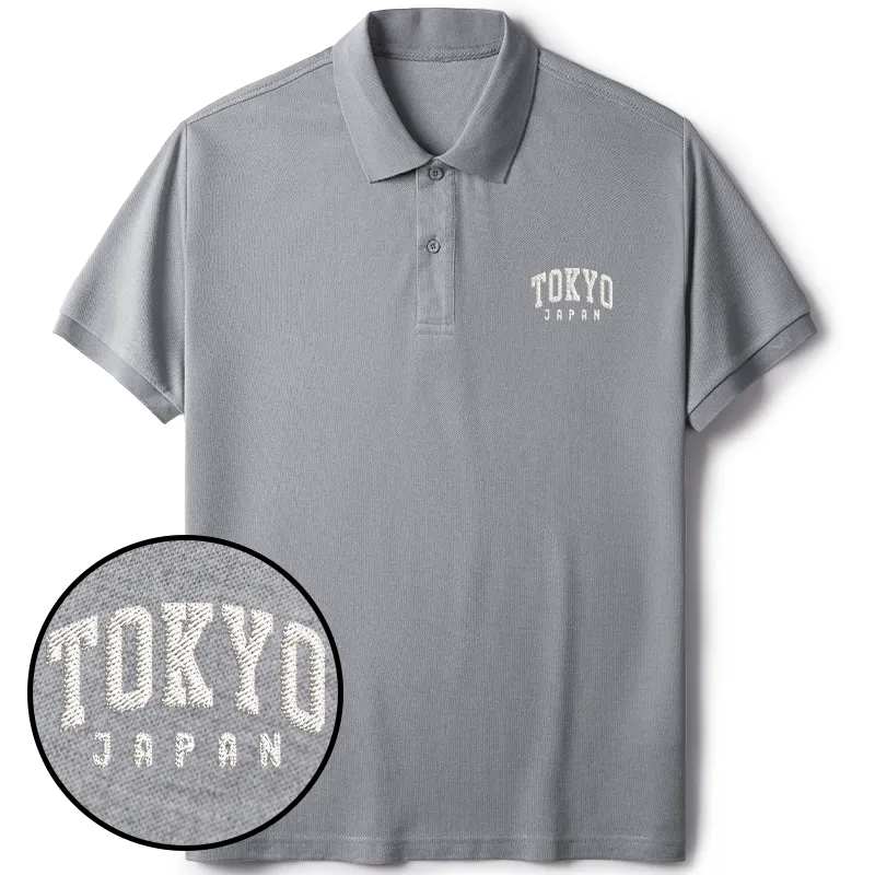 Tokyo-Tiger Japan Tokyo Embroidered Polo T-Shirt