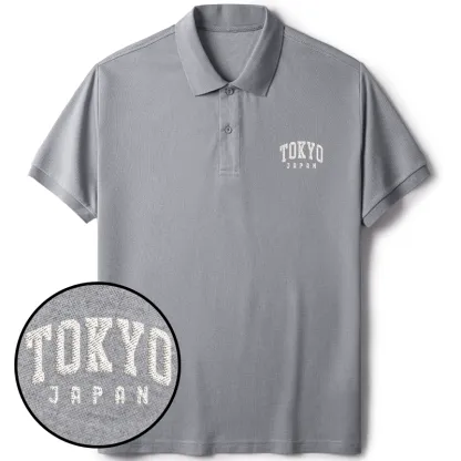 Tokyo-Tiger Japan Tokyo Embroidered Polo T-Shirt