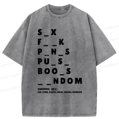 Tokyo-Tiger Fill In The Blanks Washed T-Shirt