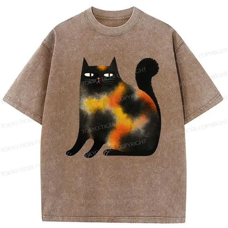 Tokyo-Tiger Tie-Dye Kitten Washed T-Shirt