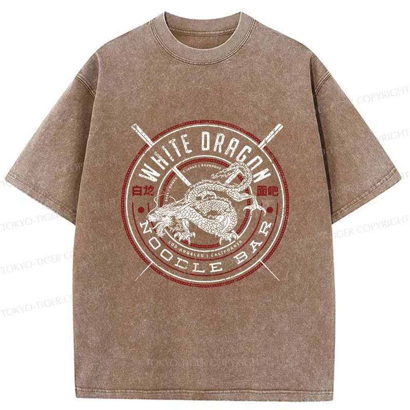 Tokyo-Tiger White Dragon Ramen Bar Washed T-Shirt