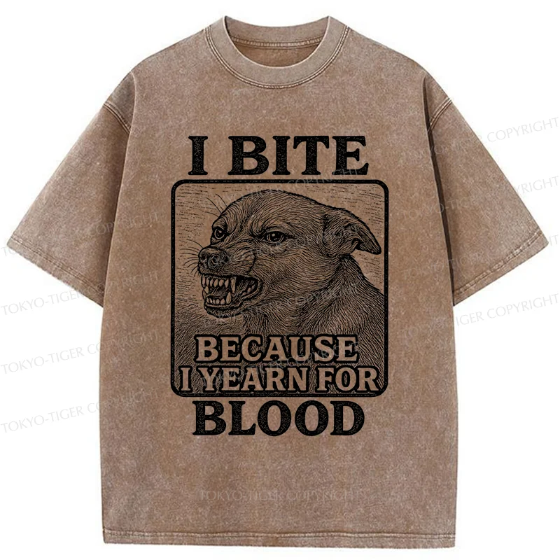 Tokyo-Tiger Angry Dog Washed T-Shirt