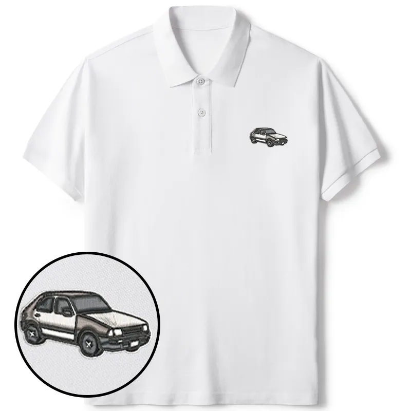 Tokyo-Tiger Japanese Classic Car Embroidered Polo T-Shirt