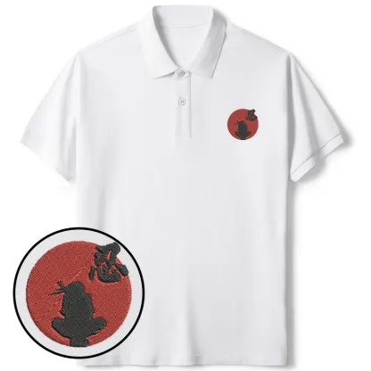 Tokyo-Tiger Japanese Ninja Embroidered Polo T-Shirt
