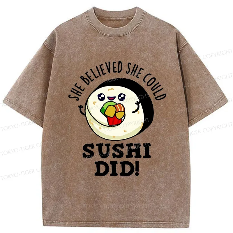 Tokyo-Tiger Interesting Sushi Washed T-Shirt