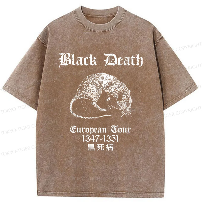 Tokyo-Tiger Black Death Tour Washed T-Shirt