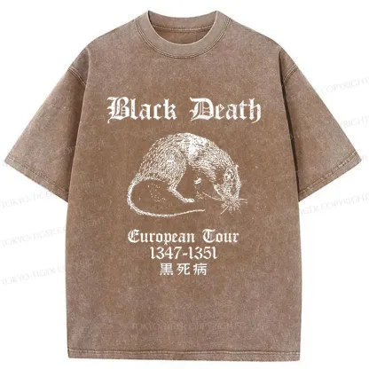 Tokyo-Tiger Black Death Tour Washed T-Shirt