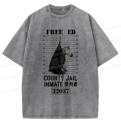 Tokyo-Tiger Zebra Caught Washed T-Shirt