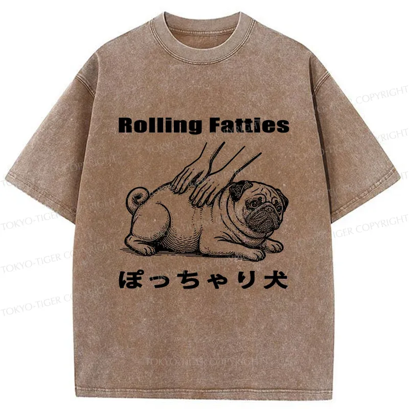 Tokyo-Tiger Chubby Dog Washed T-Shirt