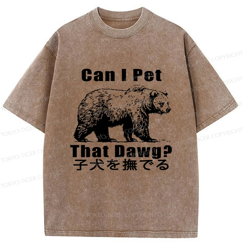 Tokyo-Tiger Pet The Bear Washed T-Shirt