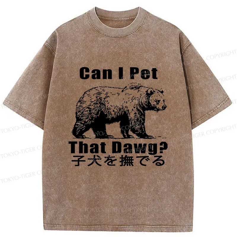 Tokyo-Tiger Pet The Bear Washed T-Shirt
