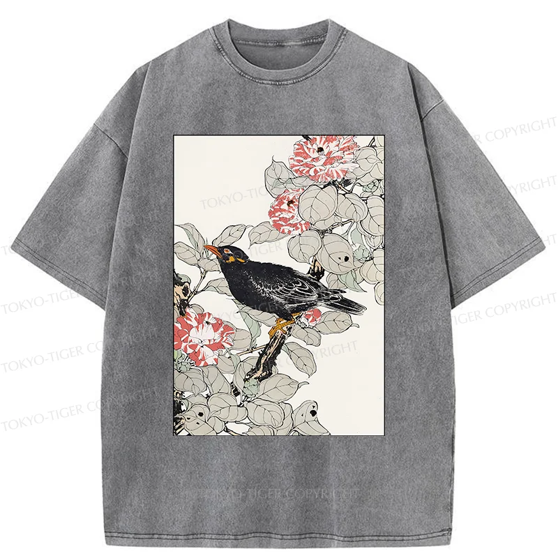 Tokyo-Tiger Retro Bird Washed T-Shirt