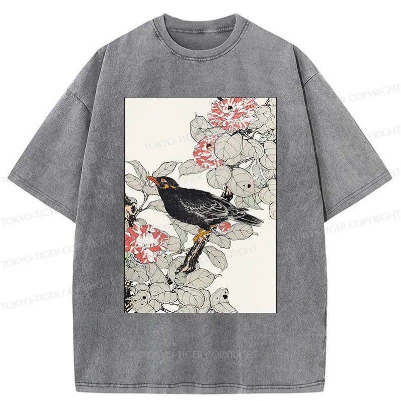 Tokyo-Tiger Retro Bird Washed T-Shirt