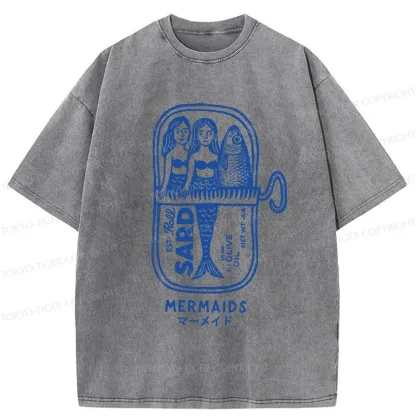 Tokyo-Tiger Mermaid Can Washed T-Shirt