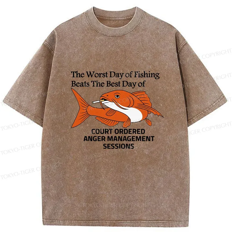 Tokyo-Tiger Funny Koi Joke Washed T-Shirt