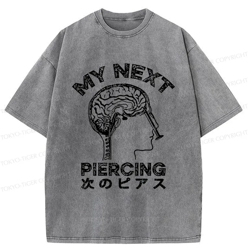 Tokyo-Tiger Next Piercing Surgery Washed T-Shirt