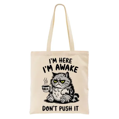 Tokyo-Tiger Tired Cat Tote Bag