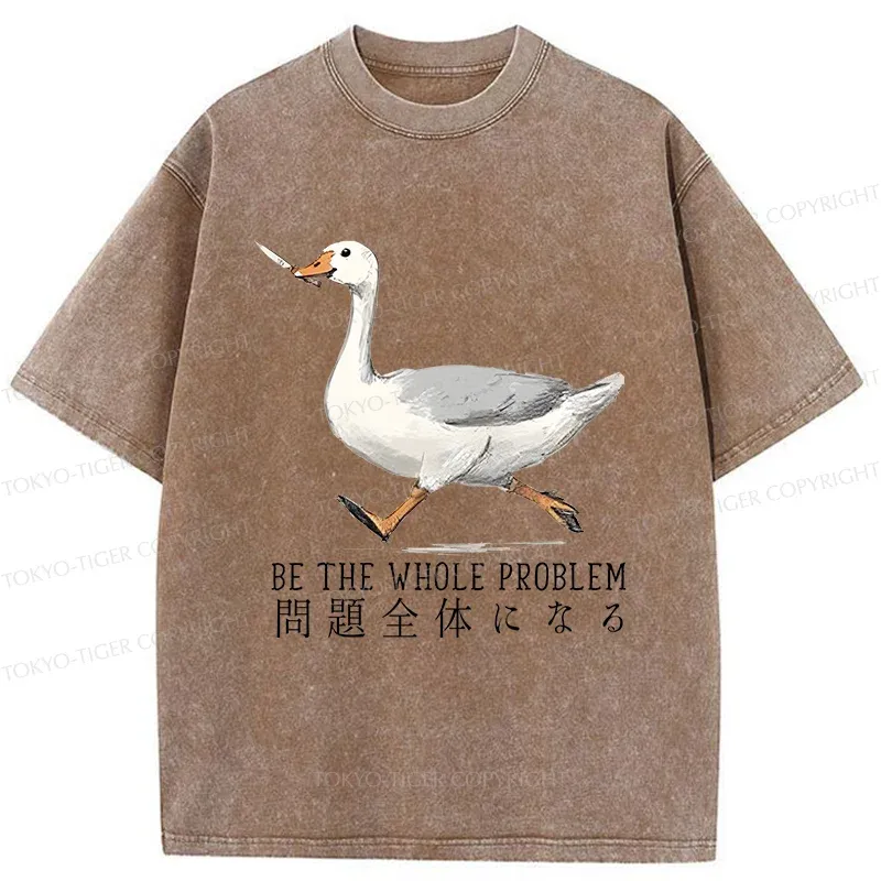 Tokyo-Tiger Running Stupid Goose Washed T-Shirt