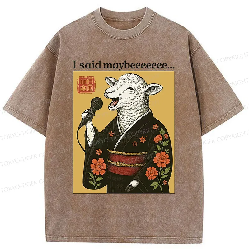 Tokyo-Tiger Singing Sheep Washed T-Shirt