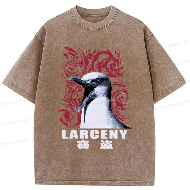 Tokyo-Tiger Stealing Seagull Washed T-Shirt