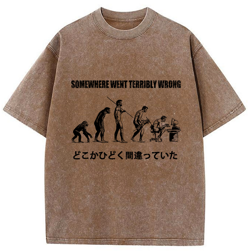 Tokyo-Tiger Evolve Into An Office Worker Washed T-Shirt