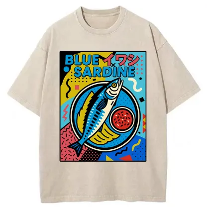 Tokyo-Tiger Memphis Style Sardine Washed T-Shirt