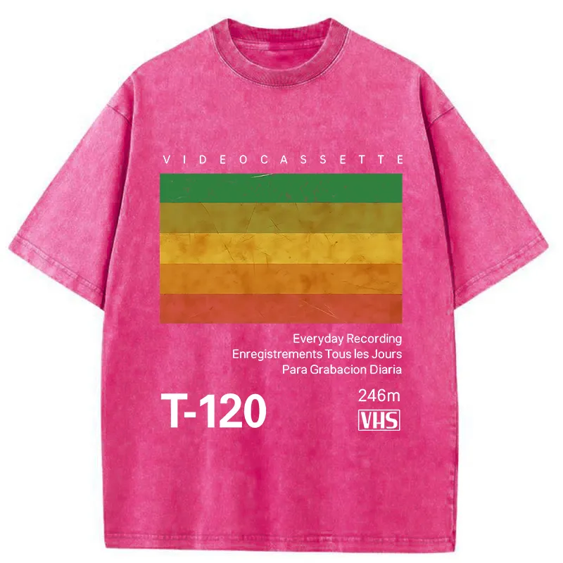Tokyo-Tiger Retro Videocassette VHS Washed T-Shirt