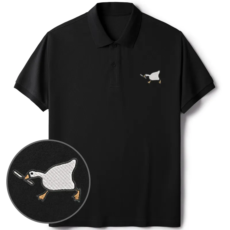 Tokyo-Tiger Naughty Goose Embroidered Polo T-Shirt