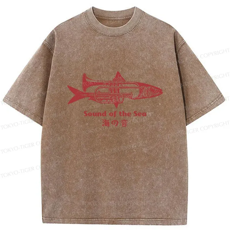 Tokyo-Tiger Sound Of The Sea Washed T-Shirt