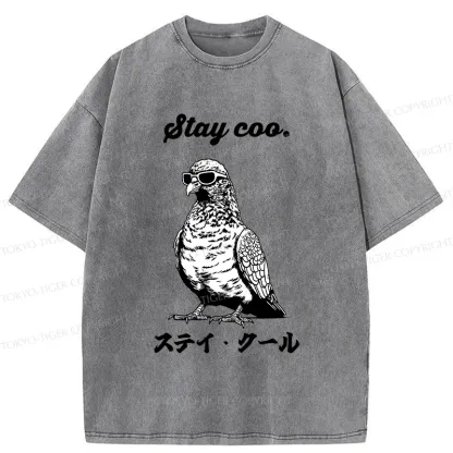 Tokyo-Tiger Keep Cool Pigeon Washed T-Shirt