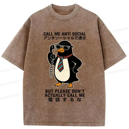 Tokyo-Tiger Don't Actually Call Penguin Washed T-Shirt