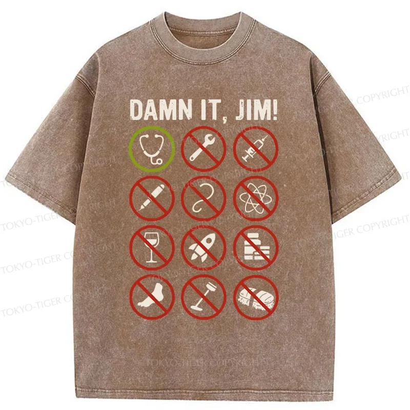 Tokyo-Tiger Doctors Only Washed T-Shirt