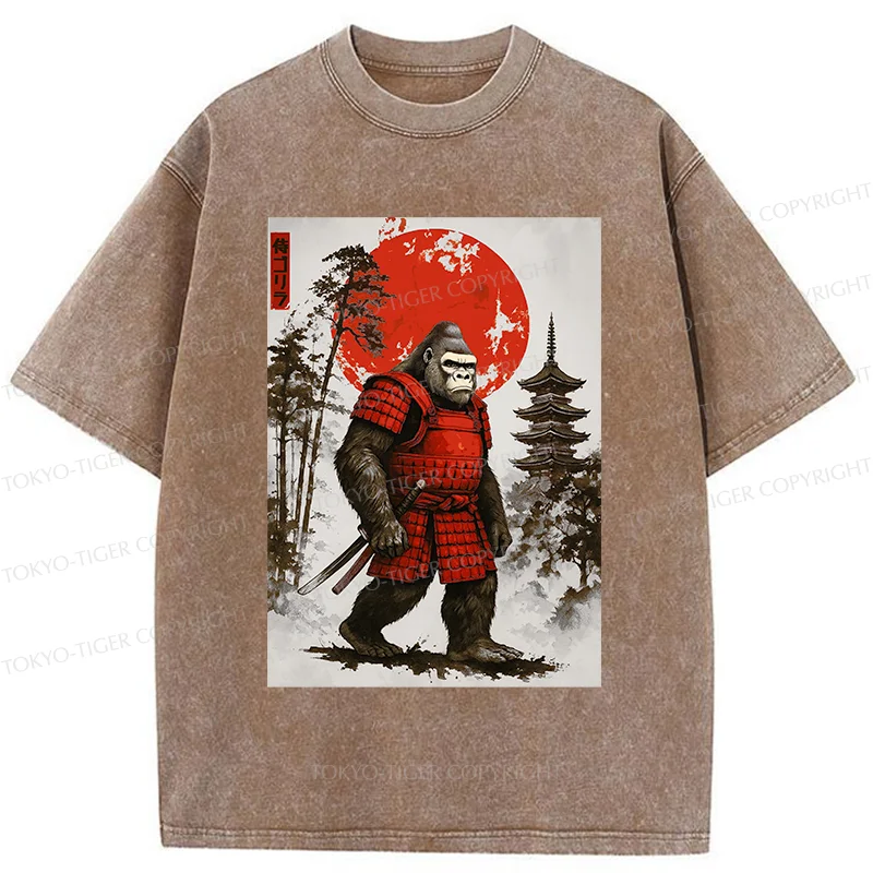 Tokyo-Tiger Gorilla Warrior Washed T-Shirt