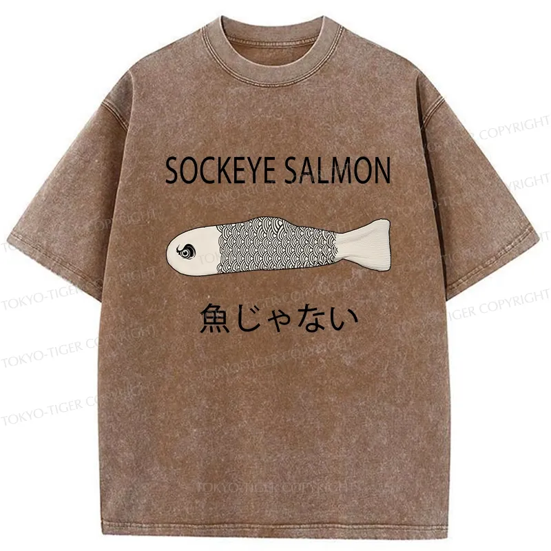 Tokyo-Tiger Sockeye Salmon Washed T-Shirt