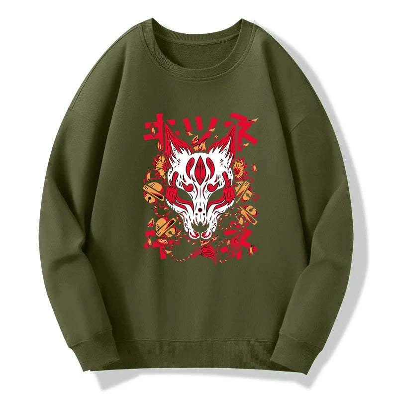 Tokyo-Tiger Japanese Kitsune Mask Sweatshirt