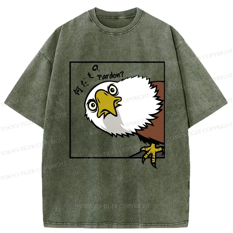 Tokyo-Tiger Curious Eagle Washed T-Shirt