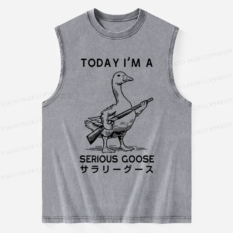 Tokyo-Tiger Serious Stupid Goose Washed Tank