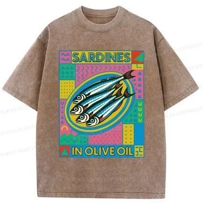 Tokyo-Tiger Fresh Sardines Washed T-Shirt