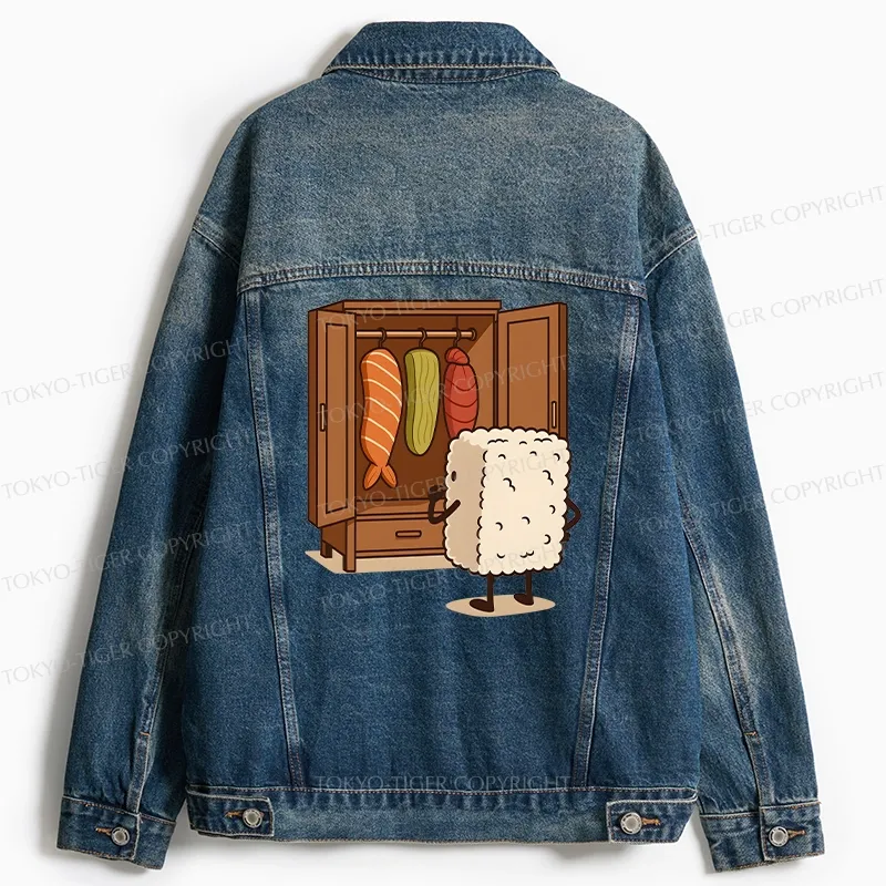 Tokyo-Tiger Sushi Pick Out Clothes Jean Jacket