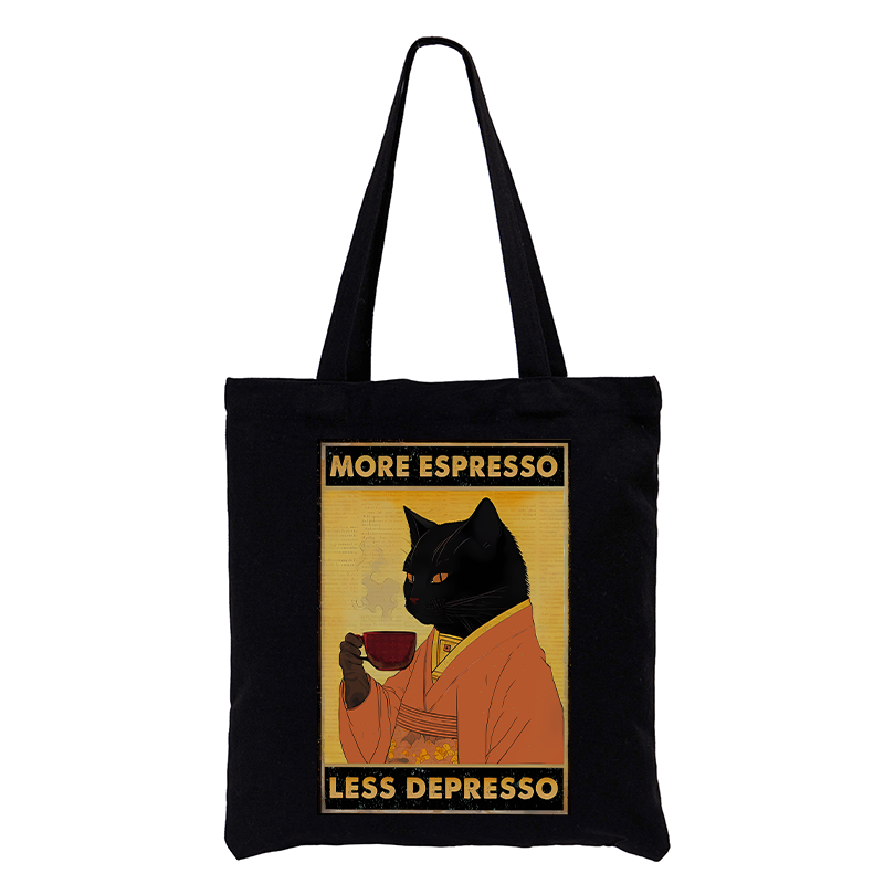 Tokyo-Tiger Increase Espresso Decrease Distress Tote Bag
