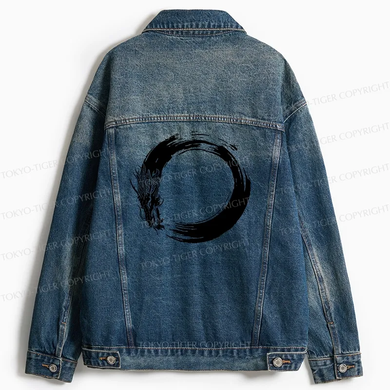 Tokyo-Tiger Dragon's Circle Jean Jacket