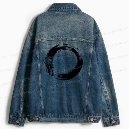 Tokyo-Tiger Dragon's Circle Jean Jacket