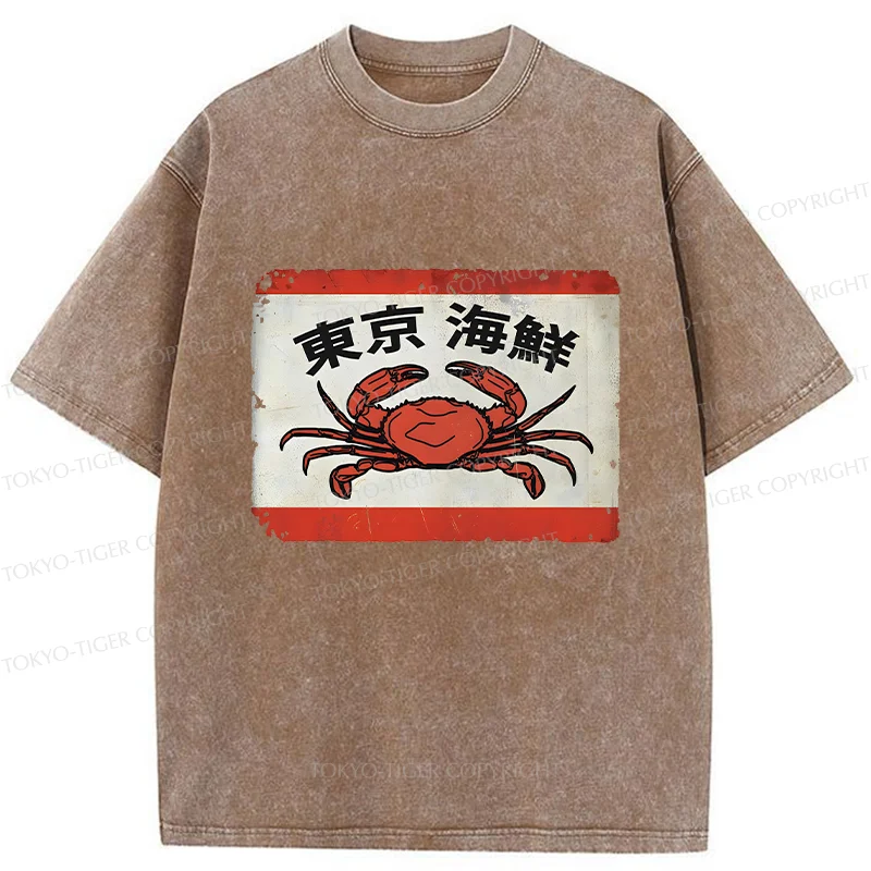 Tokyo-Tiger Tokyo Seafood Washed T-Shirt