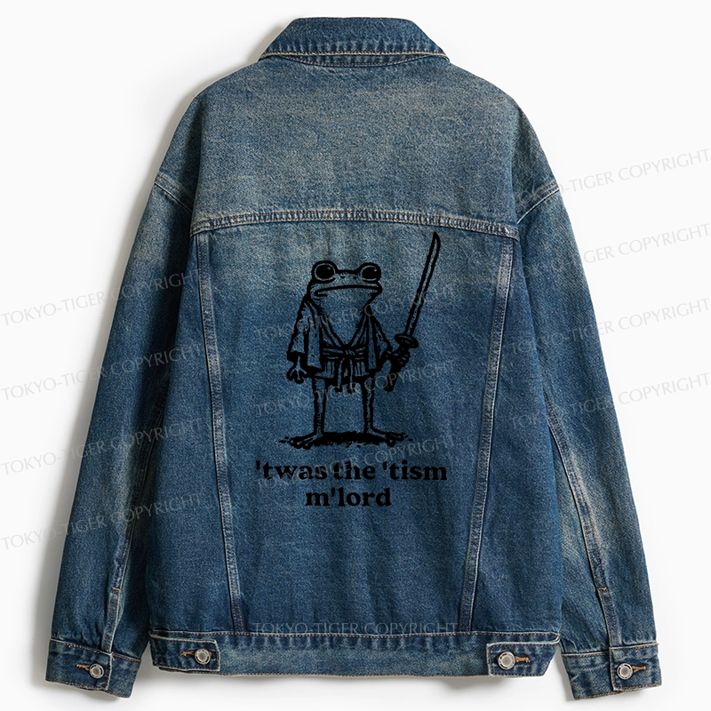 Tokyo-Tiger Focused Samurai Frog Jean Jacket