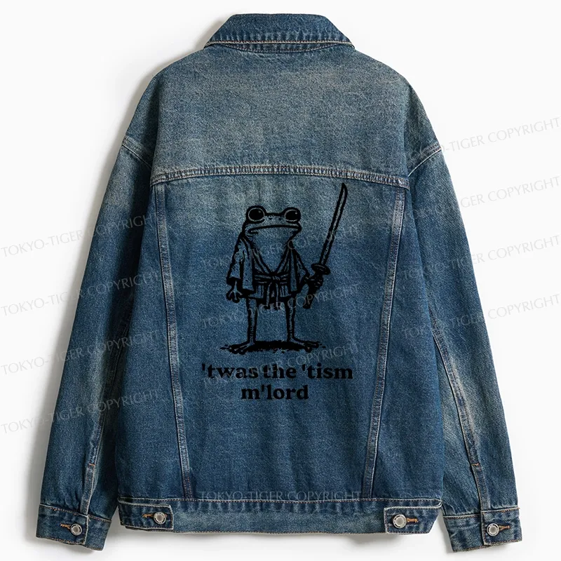 Tokyo-Tiger Focused Samurai Frog Jean Jacket