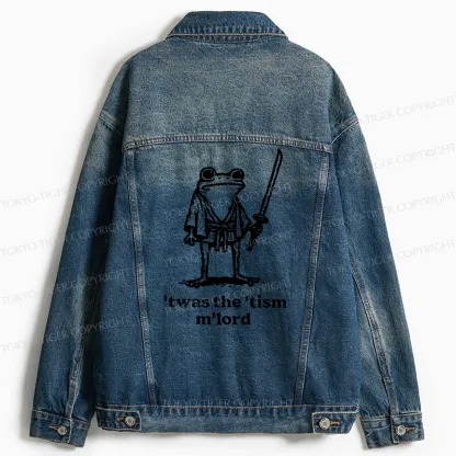 Tokyo-Tiger Focused Samurai Frog Jean Jacket