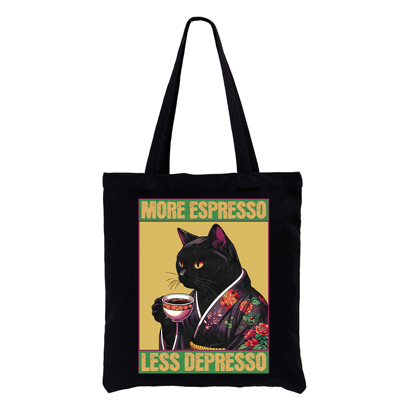 Tokyo-Tiger Up Caffeine Down Depression Tote Bag