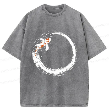 Tokyo-Tiger Ensō Koi Washed T-Shirt