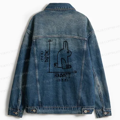 Tokyo-Tiger A Rabbit And A Duck Jean Jacket