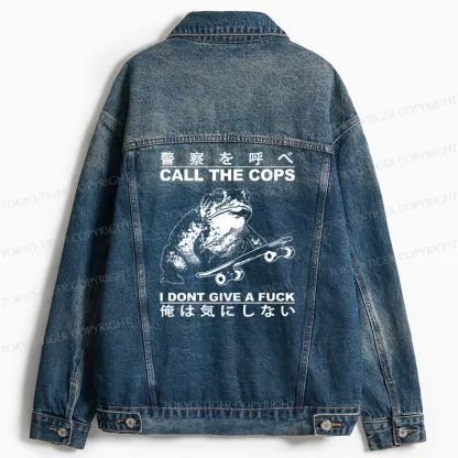 Tokyo-Tiger I Don't Care Jean Jacket